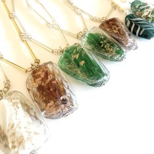 Venetian Murano Style glass pendant necklaces - set of 7 Gift for Friends